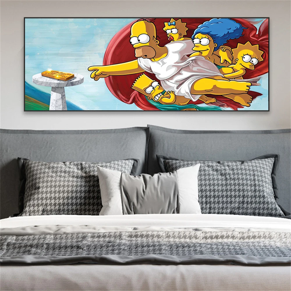 Семья Диснея Симпсоны художественный постер принты Симпсонов классическое
