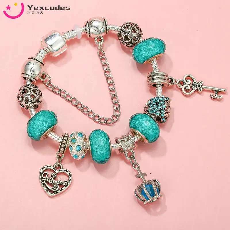 

Браслет-подвеска с бусинами, в европейском стиле