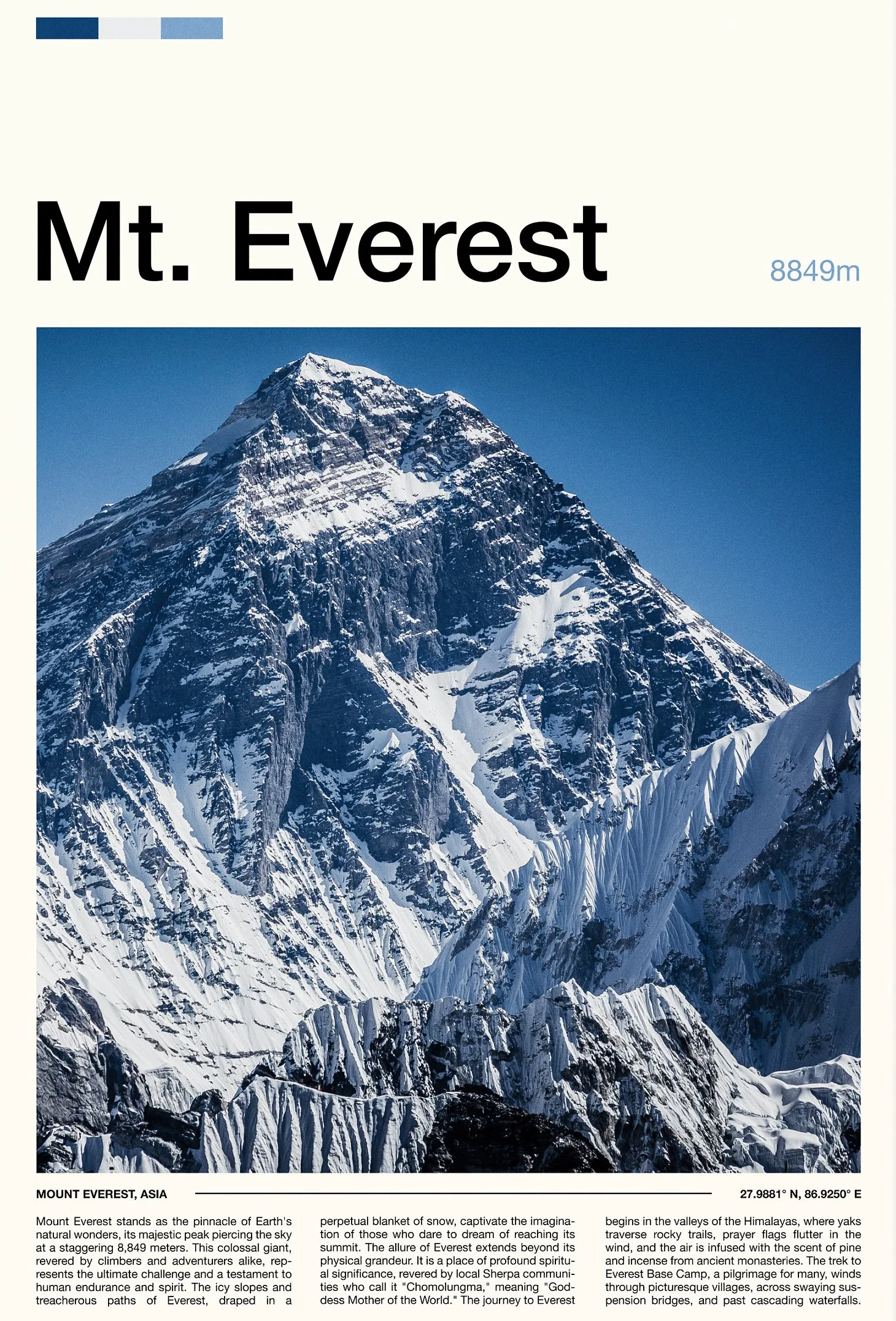 

Фотопечать "Знаменитые горы" на холсте