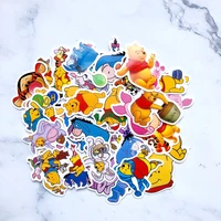 40pcs disney pooh bear tigger piglet anime stickers cartoon stickers laptop car luggage waterproof doodle decorative sticker
