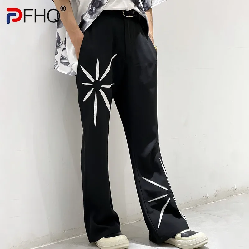 

PFHQ Flared Wide Leg Suit Pants 2023 Thin Loose Straight Tube Thin Niche Design Elegant High Quality Street Stylish Trousers New