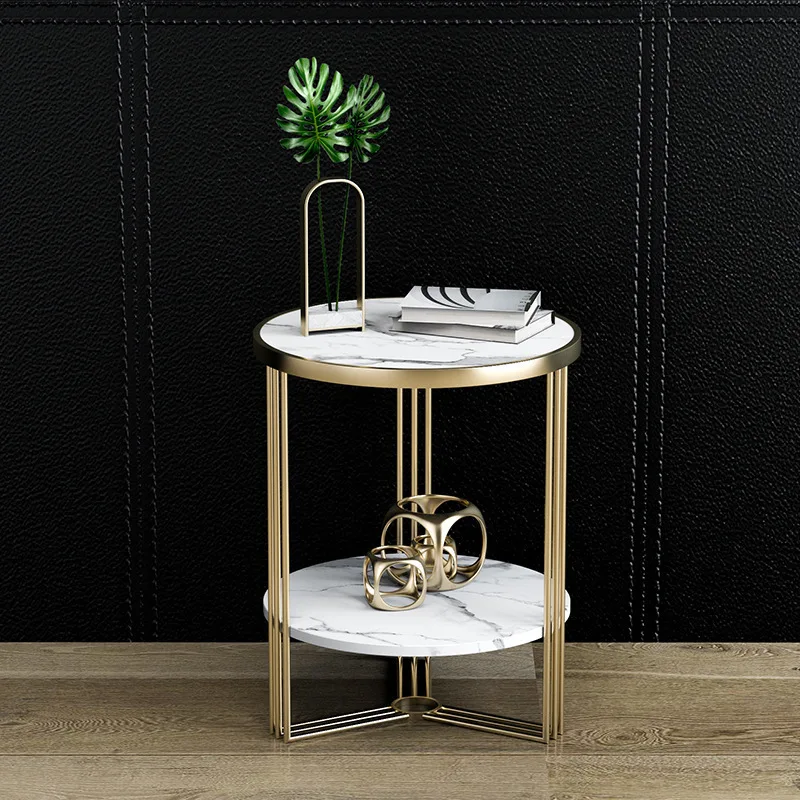 

2022 New NightstandsHousehold Marble Small Coffee Table Creative and Slightly Luxury Sofa Side Table Simple Modern Bedside Table