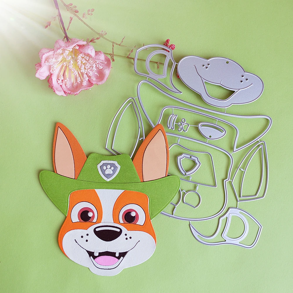 

Exquisite rescue team dogs cutting dies for English letters, scrapbooks, reliefs, craft stamps, photo album puzzl