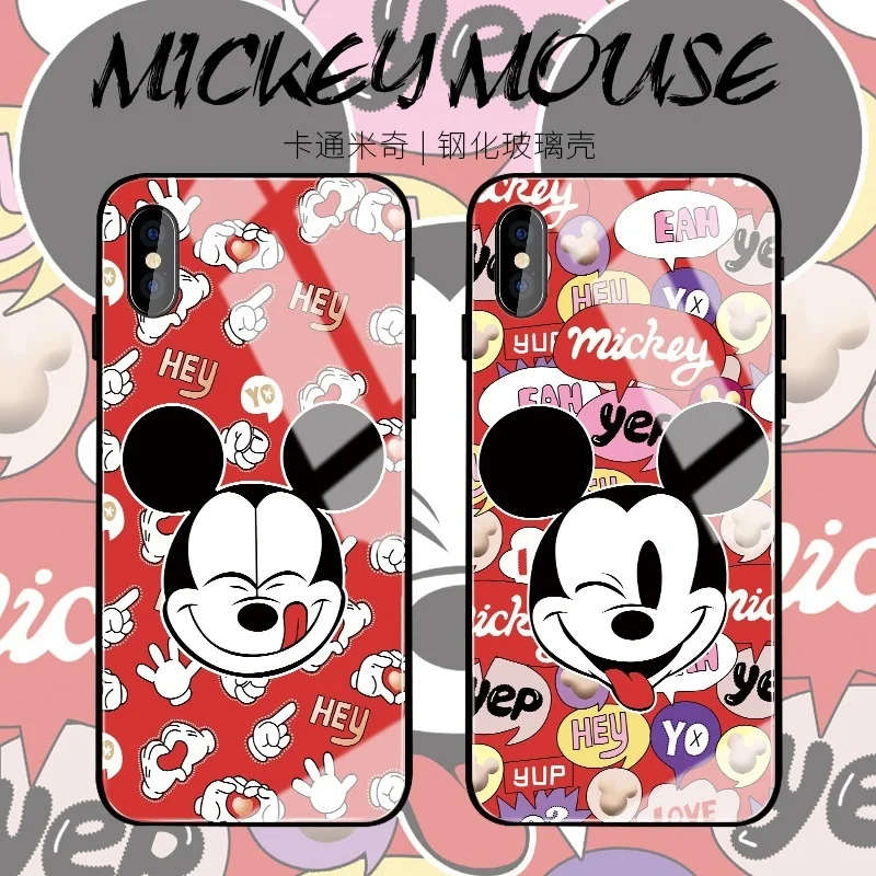 

Disney Mickey Minnie Cartoon Phone Case for Samsung Galaxy S7 S8 S9plus S10lite Note A50 52 Shockproof Phone Case