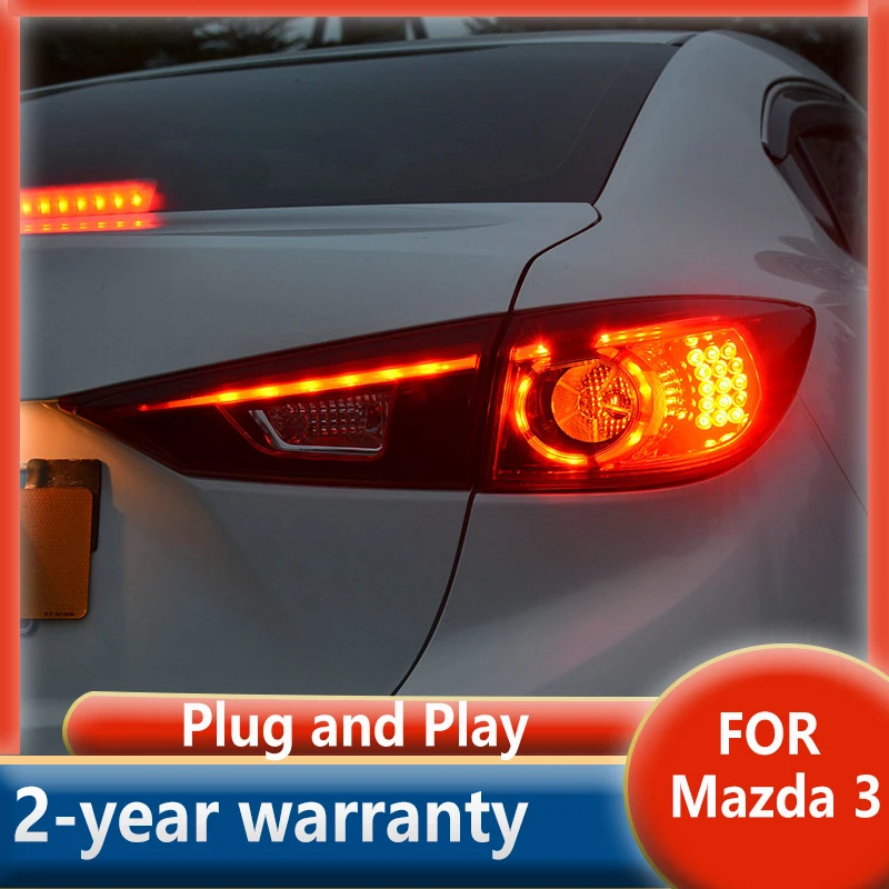 

Задние фонари для Mazda 3 Mazda3 Axela Sedan 2014-2018, светодиодная задняя лампа, светодиодный сигнал DRL, тормозной сигнал, задние автомобильные аксессуары