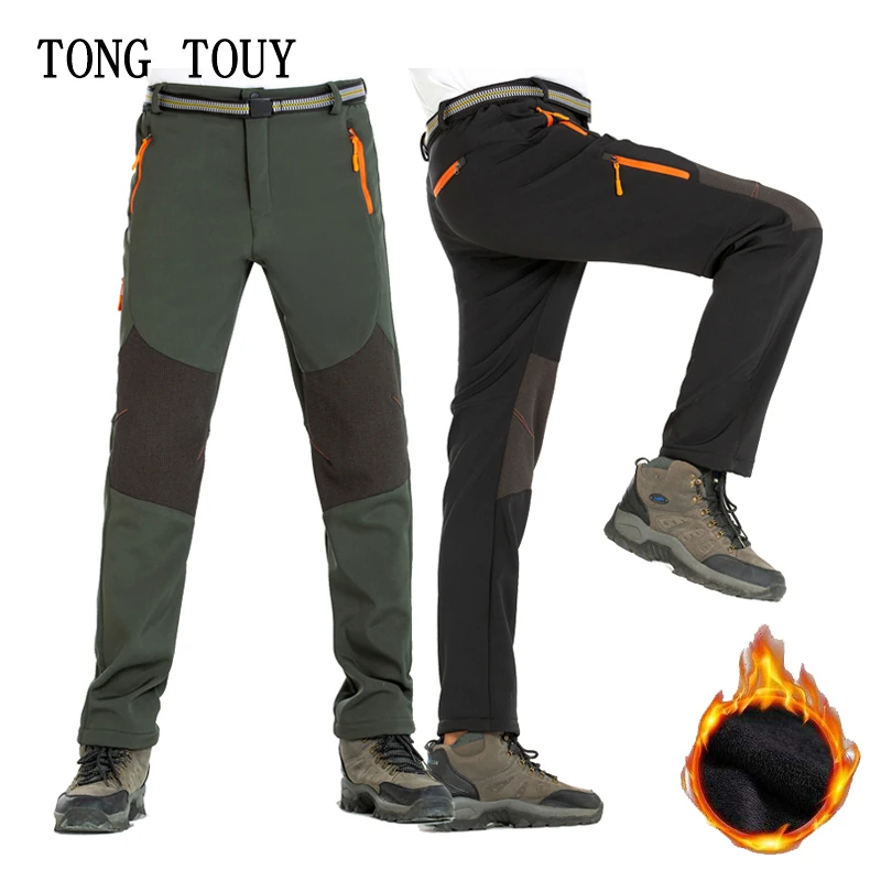 

Зимние флисовые водонепроницаемые уличные брюки, мужские брюки с мягкой ракушкой, большие размеры, для кемпинга, рыбы, треккинга, восхождения, спорта, путешествий, тренировок