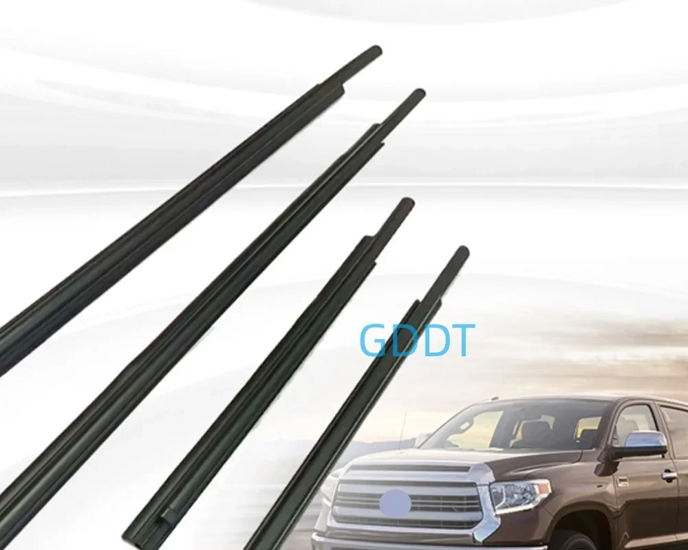 4 шт. черные наружные оконные стекла резиновые для Toyota Tundra 2007-2020 68161-0C020