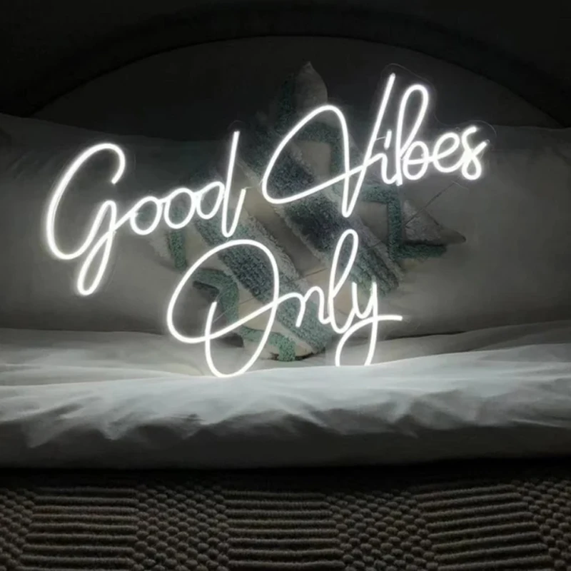 

Неоновые вывески Good Vibes Only, модный светодиодный неоновый светильник, дизайн для гостиной, спальни, украшение для стен, декор для свадьбы, детской комнаты