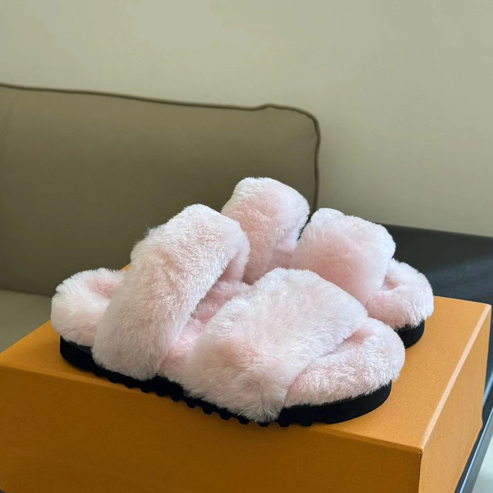 

Высококачественные летние новые тапочки из овечьей шерсти 2023 для удобных сандалий