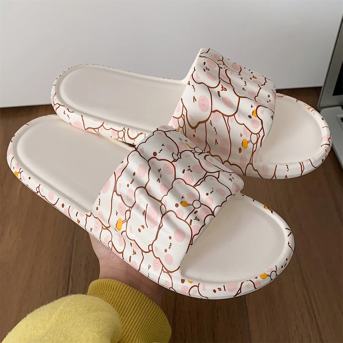 

Comemore 2022 Summer Women Slipper Girls Cute Home Sandals Fashion Indoor Bathroom EVA Slippers Bedroom Ladies Pink Flat Shoes