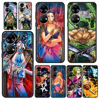 anime one piece phone case for huawei p30 lite p50 pro p20 p40 lite e p smart z 2021 y6 y7 y9 2019 y6p y9s y7a silicone cover