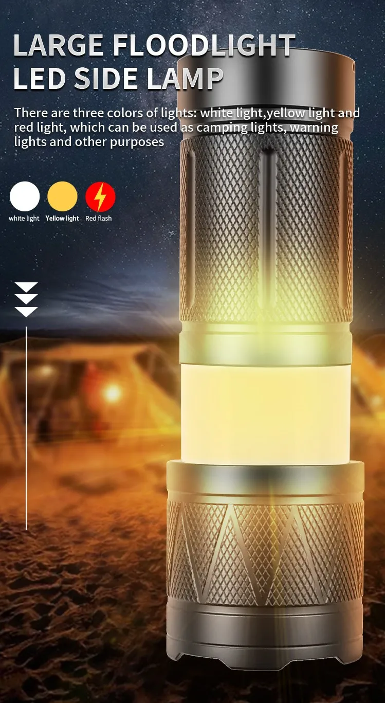 Белый лазерный небольшой стальной фонарик-пушка дальнего действия с крючком и