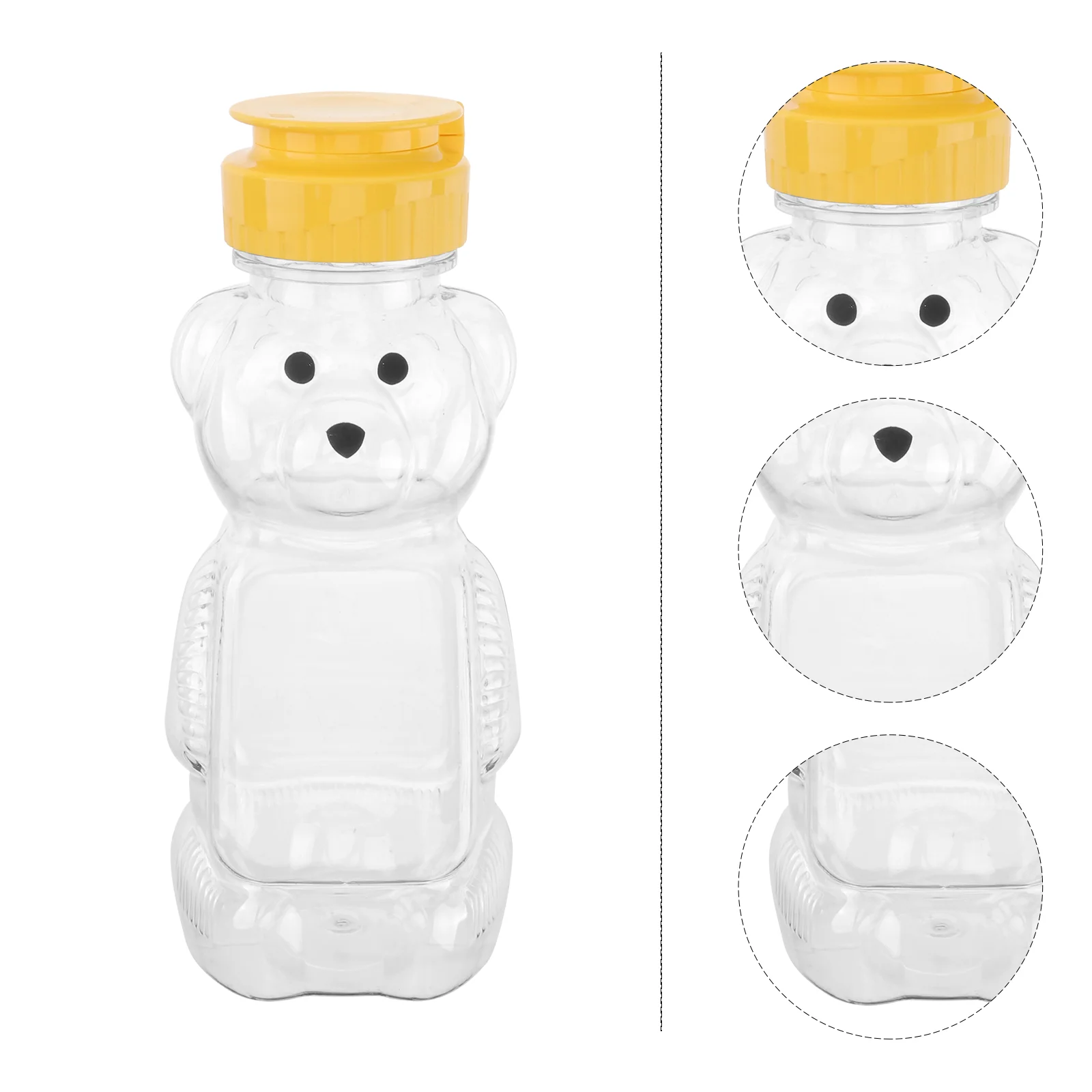 

12pcs Honey Jar Bear Honey Bottles Jar Refillable Squeeze Bottles with Lid Drinking Bottle Condiment Dispenser Christmas Fall