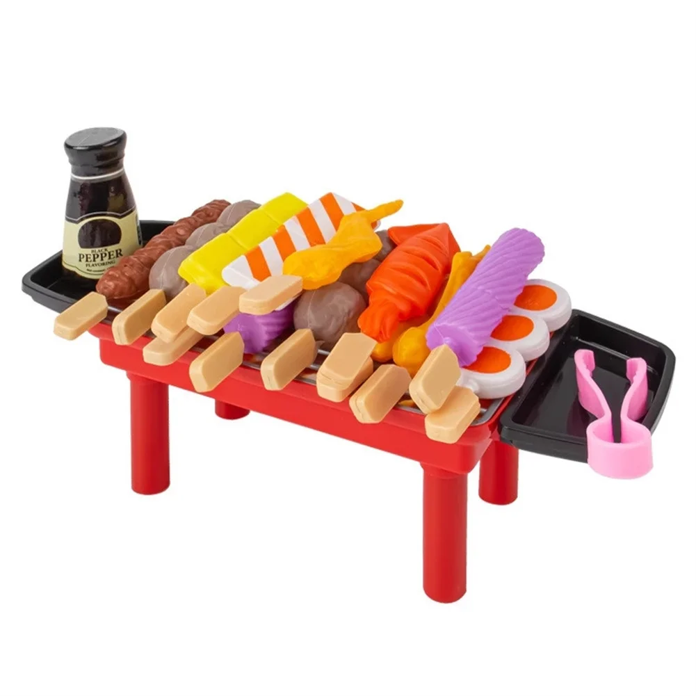 

Детский игровой домик, игрушки для барбекю, набор для барбекю, кухонная посуда из шампуров для барбекю, имитация еды, шампуры для барбекю 27 + ...