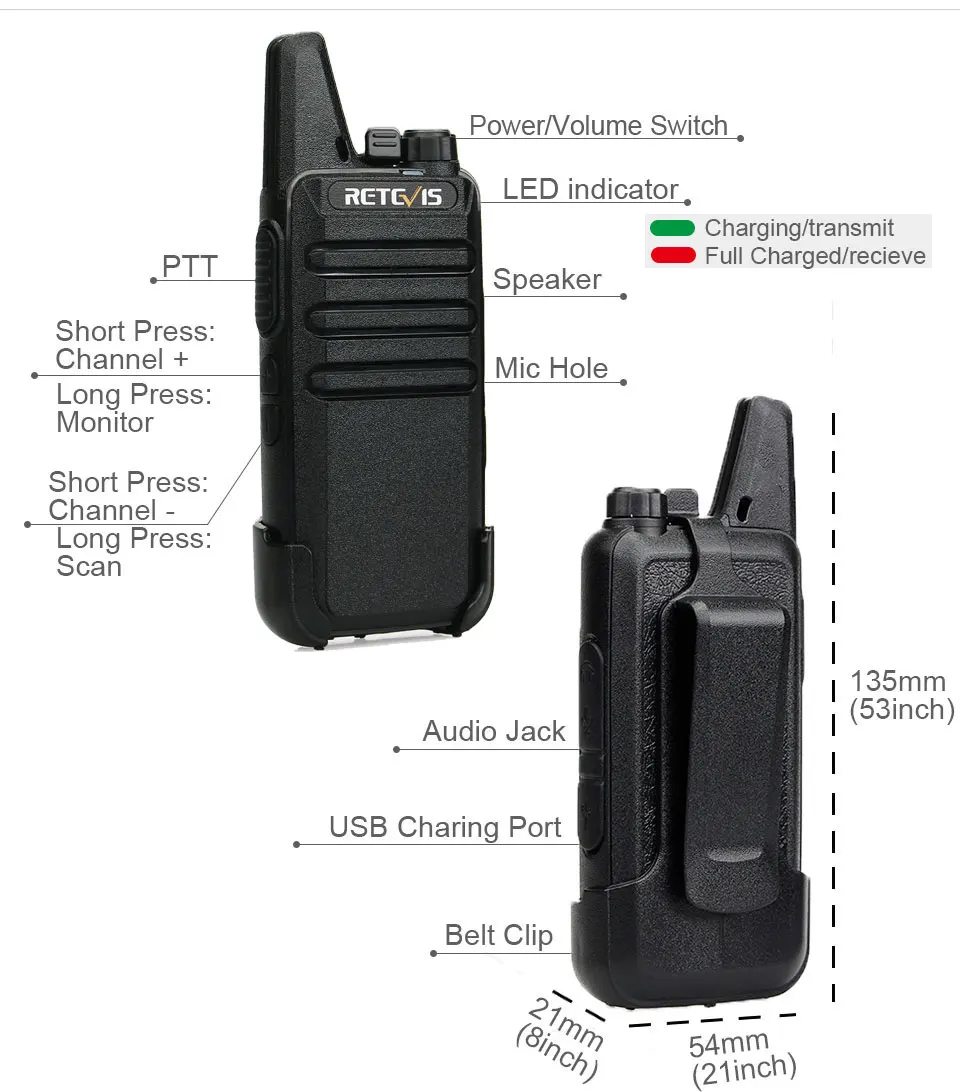 retevis rt622 mini walkie talkie 4 pcs pmr446 ptt vox two way radio walkie talkie 4 pieces portable radio for hunting frs radio free global shipping