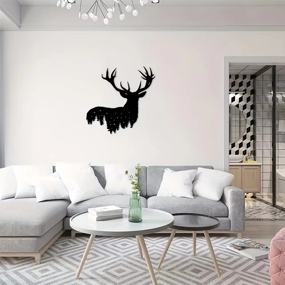 Металлический Настенный декор в виде оленя: прочный и не ржавеет домашний для