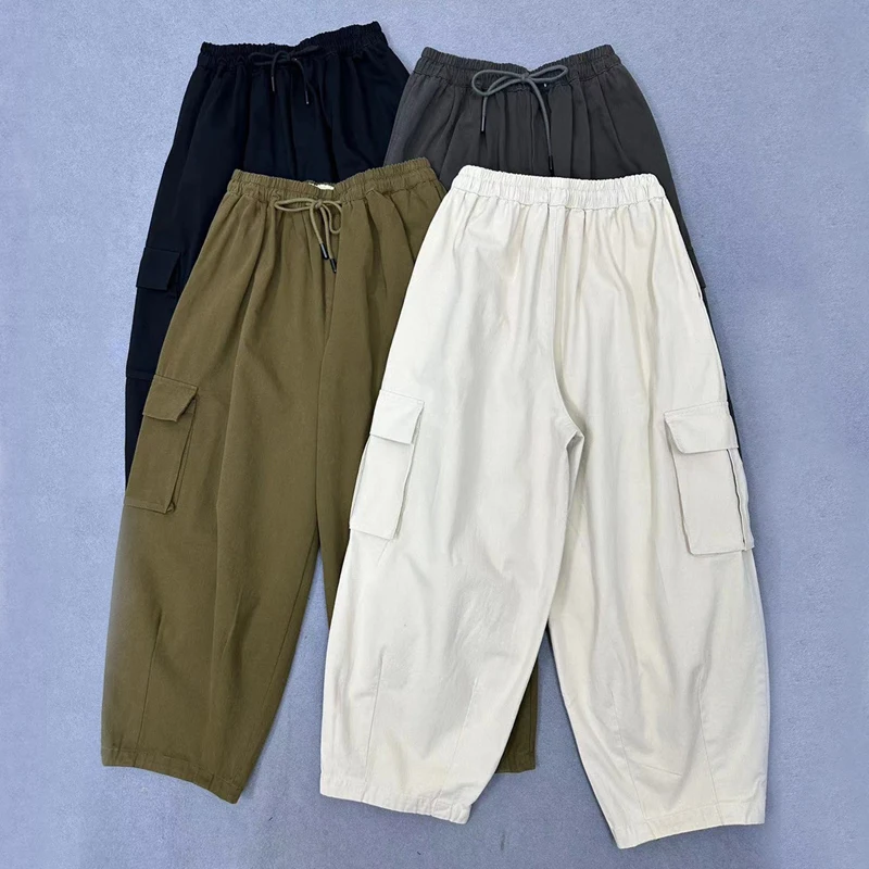 Женские классические брюки на шнуровке Johnature однотонные минималистичные