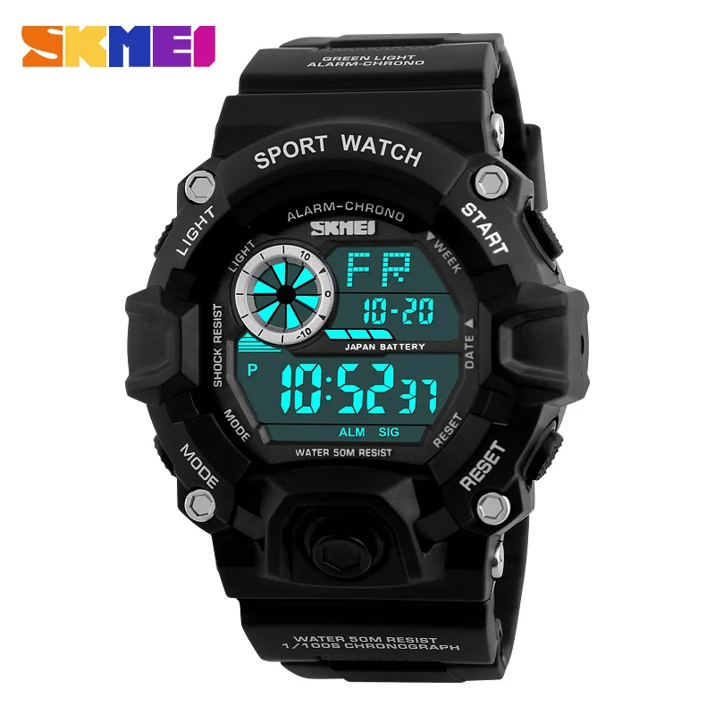 

SKMEI 1019 Men Sports Watch Digital Stopwatch Alarm Clock Waterproof Wristwatches Camouflage Military Mens Watches Reloj Relogio