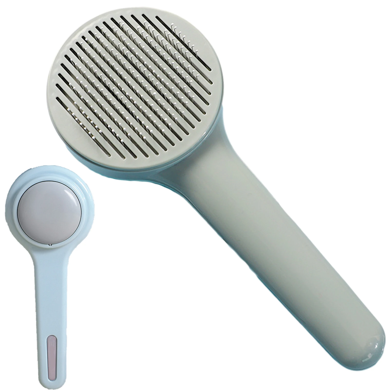 

Cat Remove Hair Coated Bristle Tips Soft Dog Brush Time Saving Grooming Push Button Pet Products Self Cleaning Gently Easy Clean