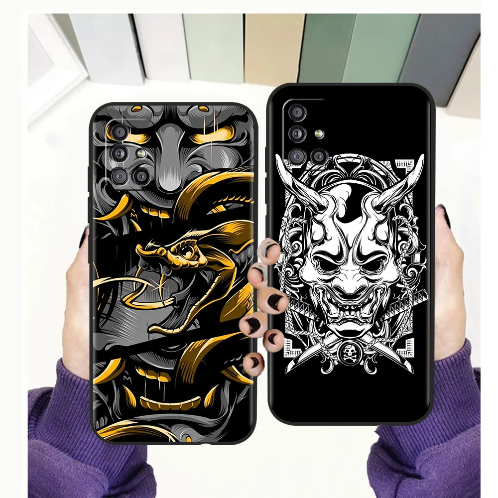 

Чехол с японской маской Oni Hannya Demon для Samsung Galaxy A51 A71 A32 A52 A13 A22 M31 M21 M22 5G 2021 A01 A11 A21S A31 A41