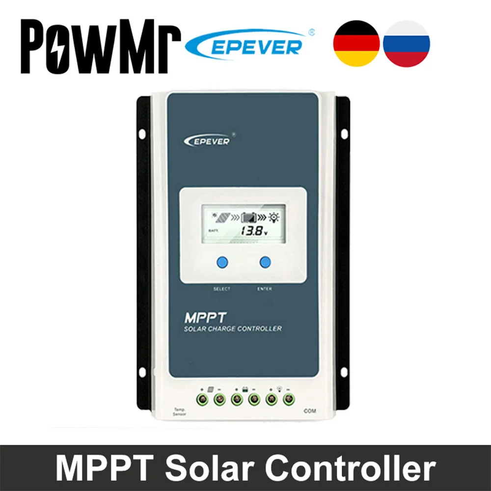 

PowMr MPPT Solar Controller 10A 20A 30A 40A EPever Tracer LCD Solar Panel Regulator For 12V 24V Lead Acid Lithium-ion Battery