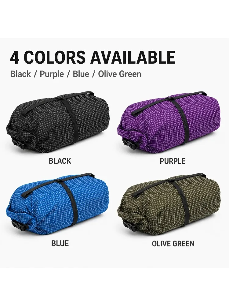 Фото Сумка для хранения 10 л из Dyneema X-Gripstop, сверхлегкая, 70 г, с компрессионным замком Roll-top и пряжкой DuraFlex, для кемпинга, походов и активного отдыха №2