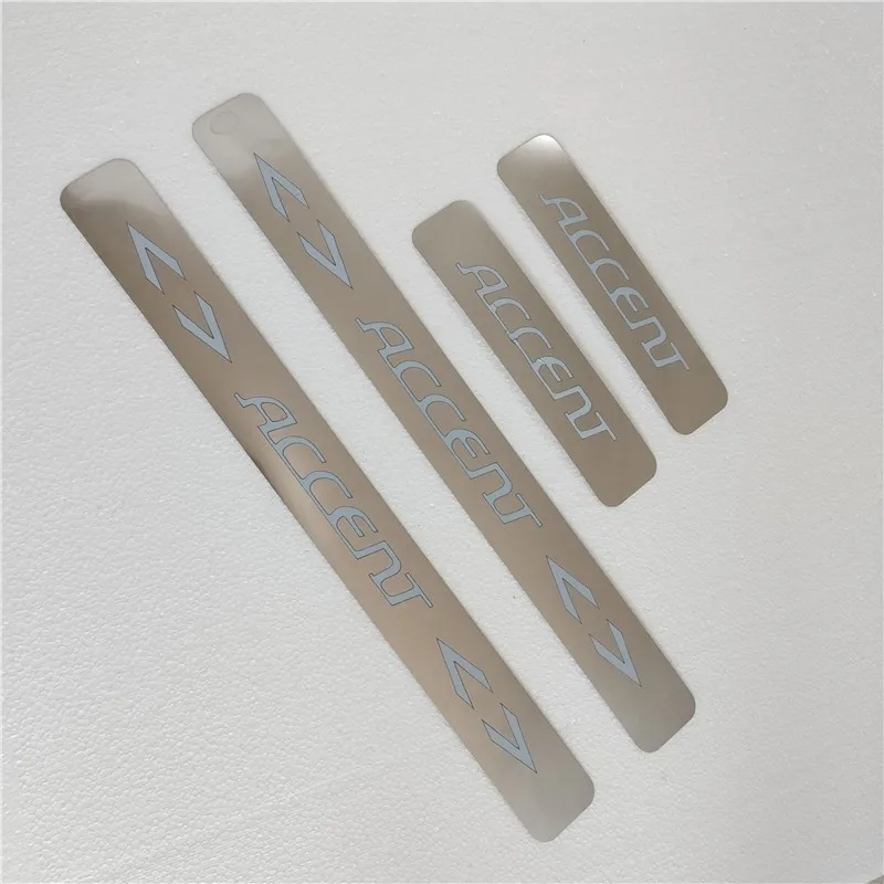 

Для Hyundai Accent 2008-2013 из нержавеющей стали ультратонкая фотозащита Защита от царапин украшение автомобильные аксессуары