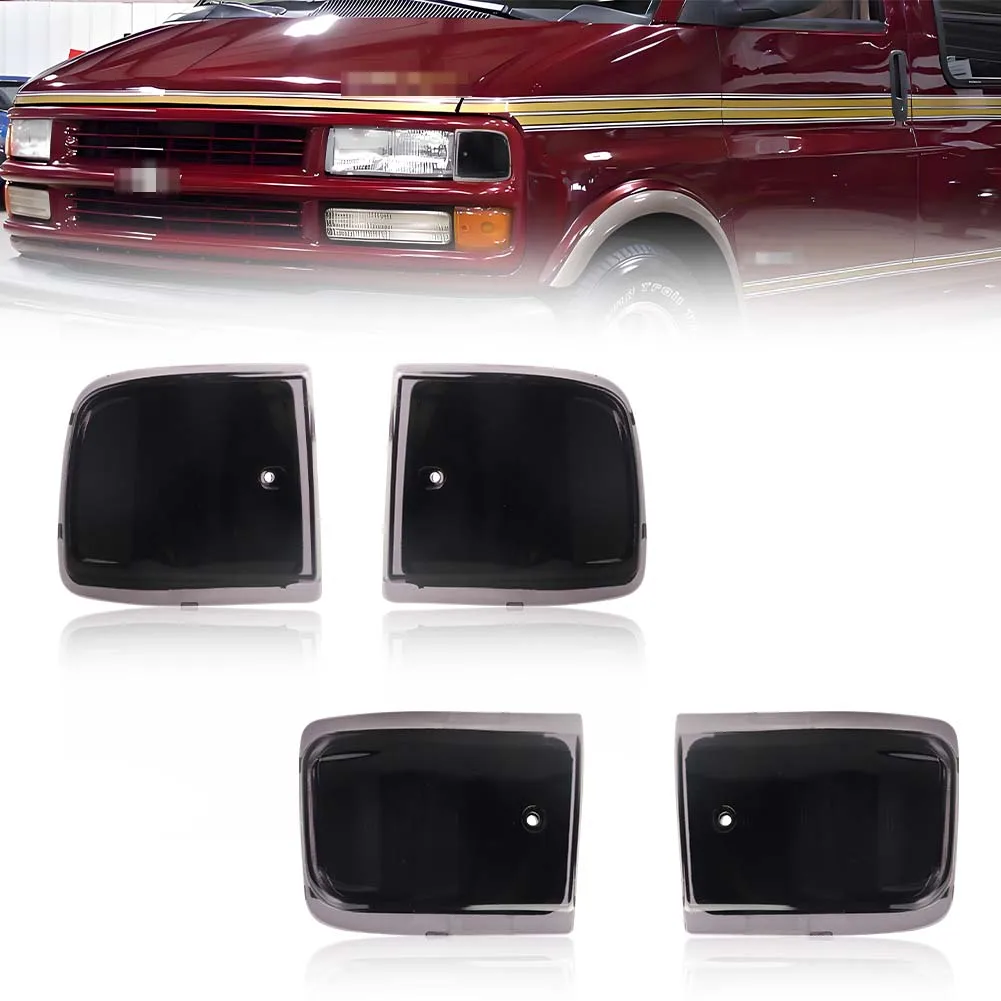 

4X Фонари-повторители Поворота (верхние И Нижние) Для Chevrolet Express Van 1500 2500 3500 1996-2002, Материал ABS