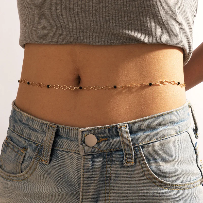 

Цепочка для живота Женская Геометрическая, креативная бижутерия в богемном стиле, пикантное ювелирное изделие для отпуска, бисер на талию, ...