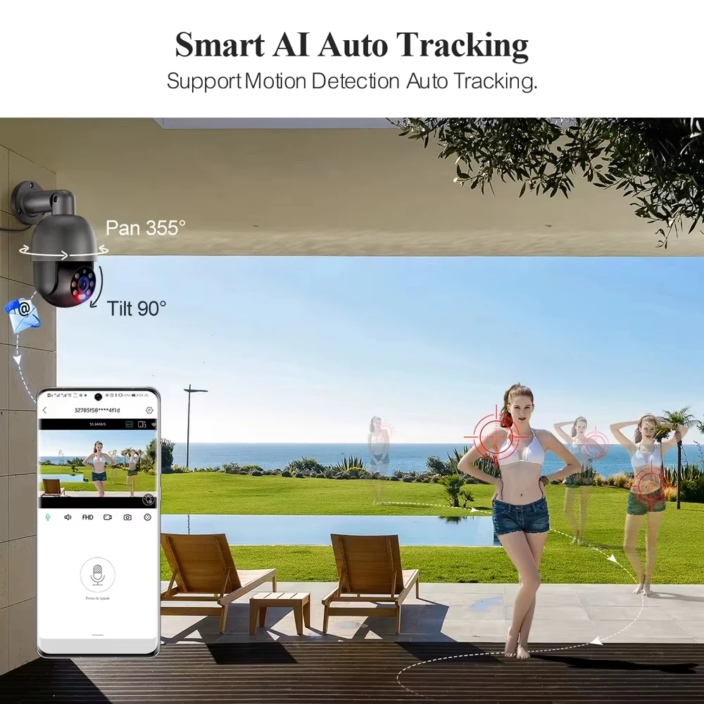 Водонепроницаемая наружная камера видеонаблюдения для системы POE