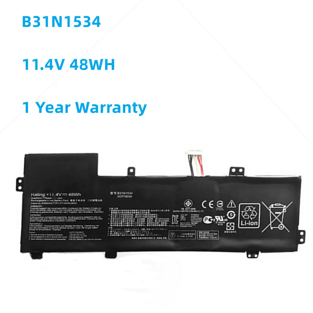 

B31N1534 Laptop Battery For ASUS Zenbook UX510 UX510UW UX510UX Series 3ICP7/60/80 0B200-02030000 11.4V 48WH