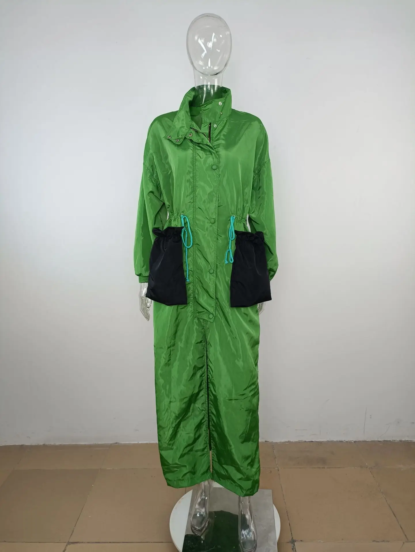 Новое поступление 2023 однотонное платье Felyn с отложным воротником и длинным