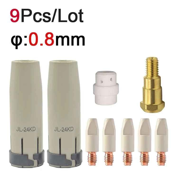 Защитные наконечники сопла Jinhu для сварочной горелки 24KD MIG MAG 0.8/1.0/1.2 мм