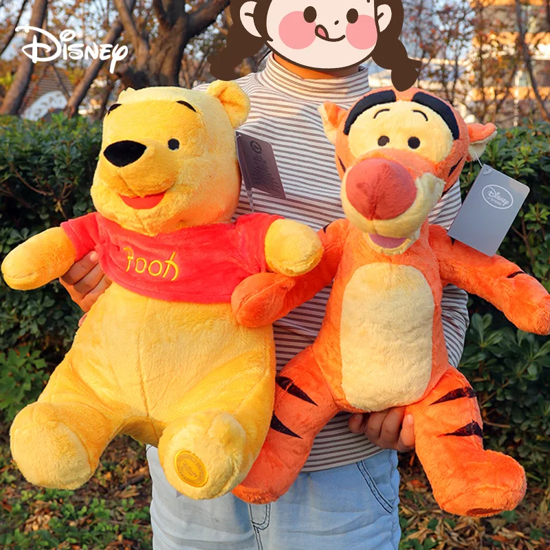 Фото Disney My Friends Тигра и Пух Плюшевые игрушки Мягкий Винни Пух Набор чучеленных животных Оптовая продажа Куклы Рождественские подарки для детей №1