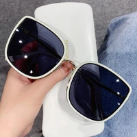 korea style luxury brand designer women sunglasses flat top square eyeglasses female retro shade uv400 oculos de sol feminino