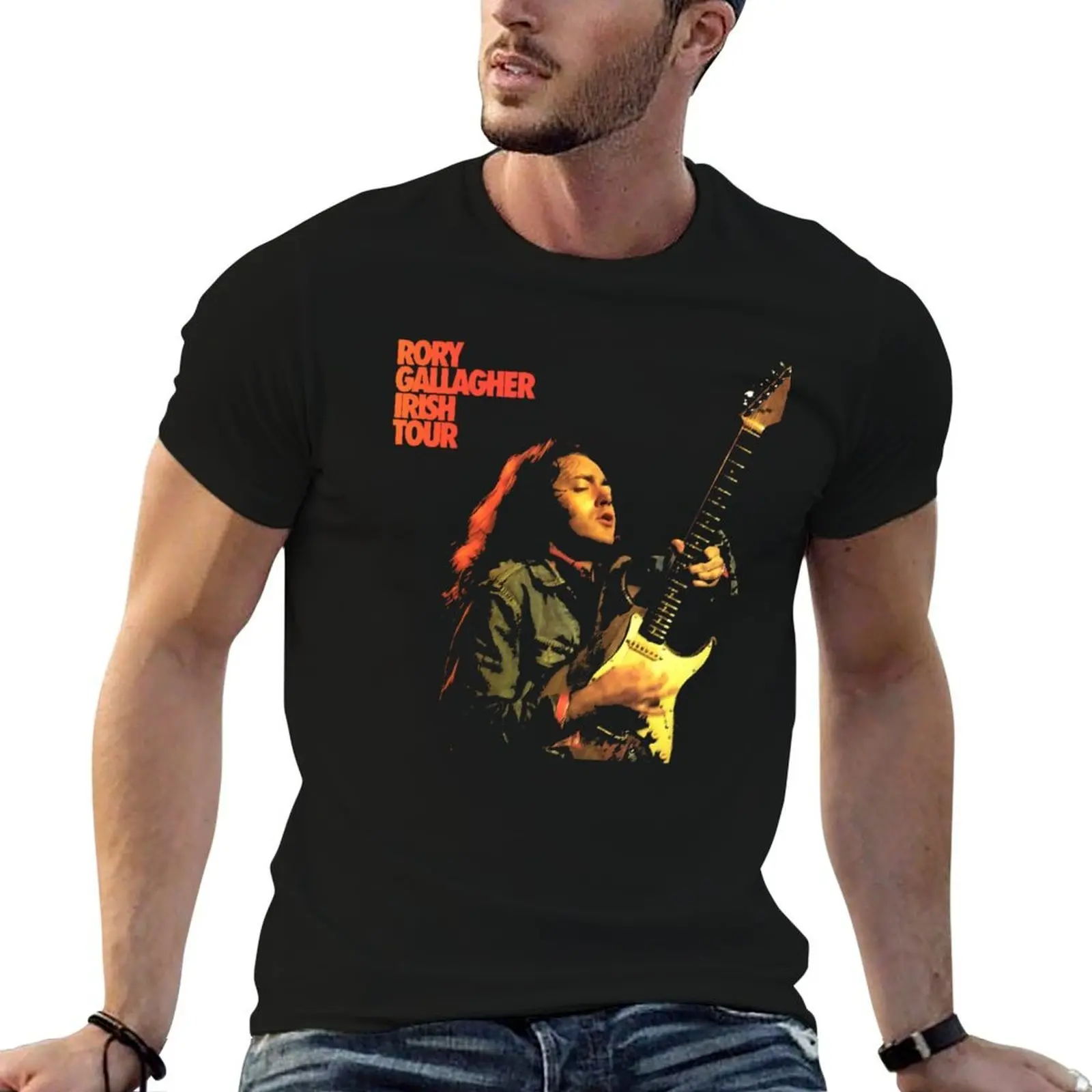 Фото Футболка с графическим принтом Rory Gallagher Irish Tour, летняя футболка с короткими рукавами и принтом №1