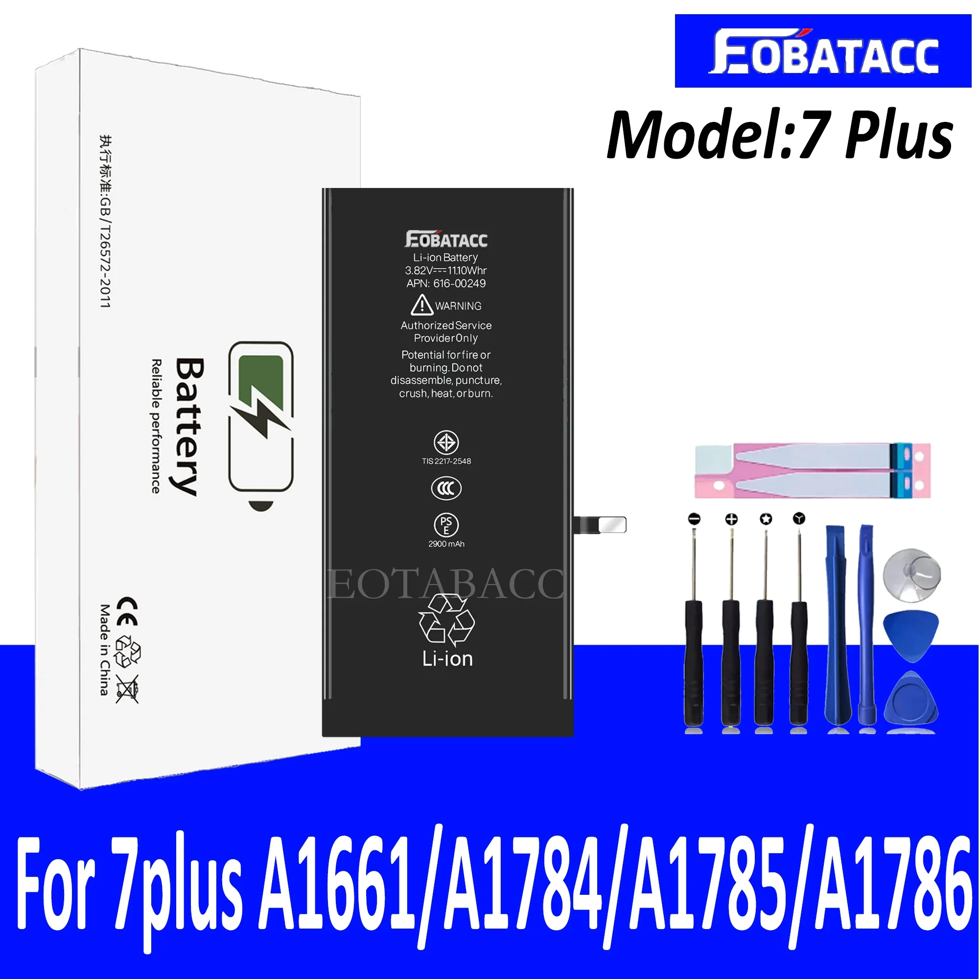 EOTABACC Высокое качество 100% оригинальный аккумулятор для iPhone 7 PLUS plus A1661 A1784 A1785 A1786