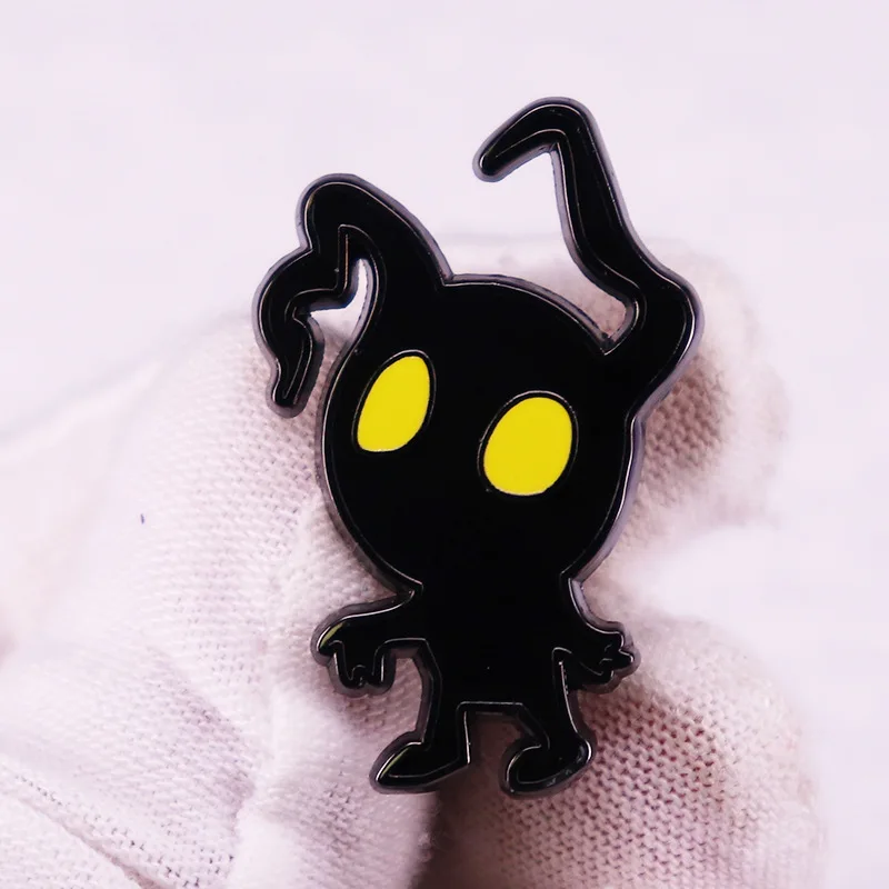 Эмалированная булавка Shadow Heartless Kingdom of Hearts эмалированная из мультяшного сплава