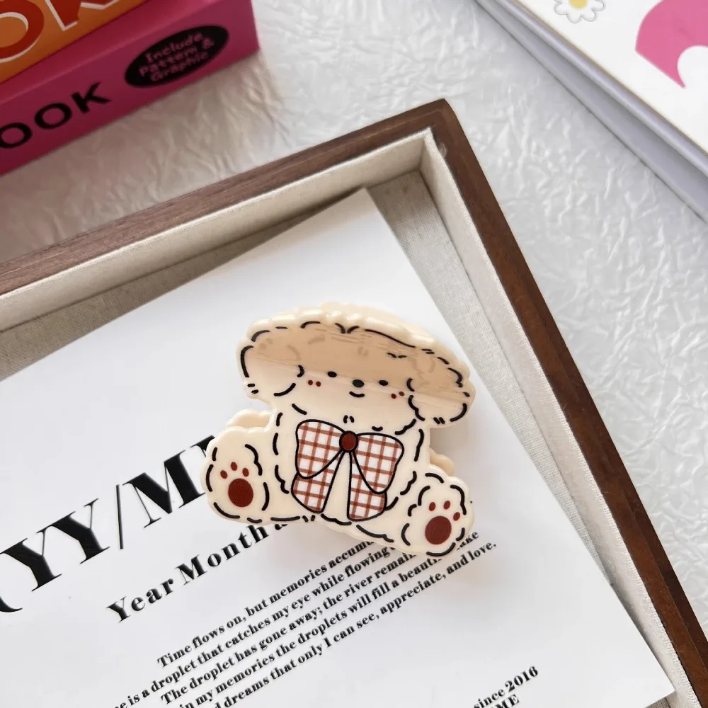 Модный акриловый коготь из мультфильма животных в корейском стиле заколка для