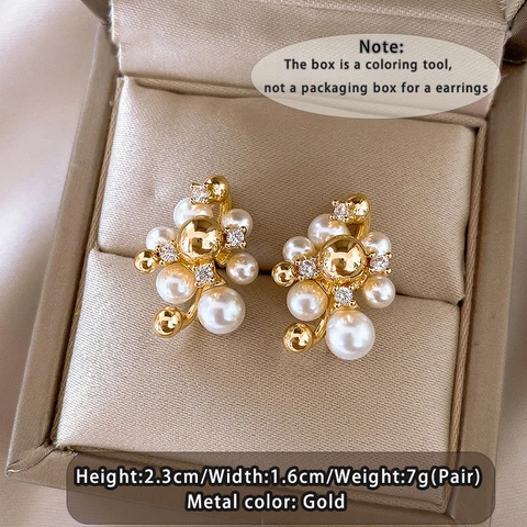 Серьги-гвоздики Taoya из искусственного жемчуга