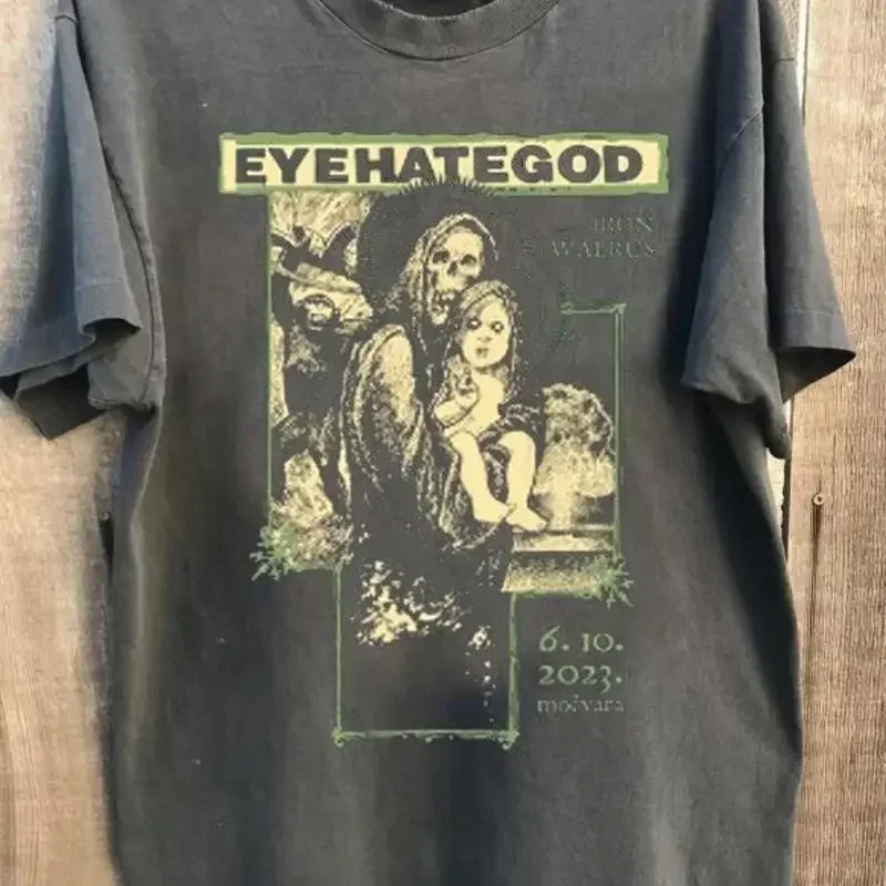 Фото Рок-рубашка Eyehategod с короткими рукавами, цвета антрацит, KV29279 №1