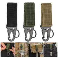 tactical hanging buckle molle nylon webbing belt triangle buckle outdoor climbing camping tool accessory carabiner keychain