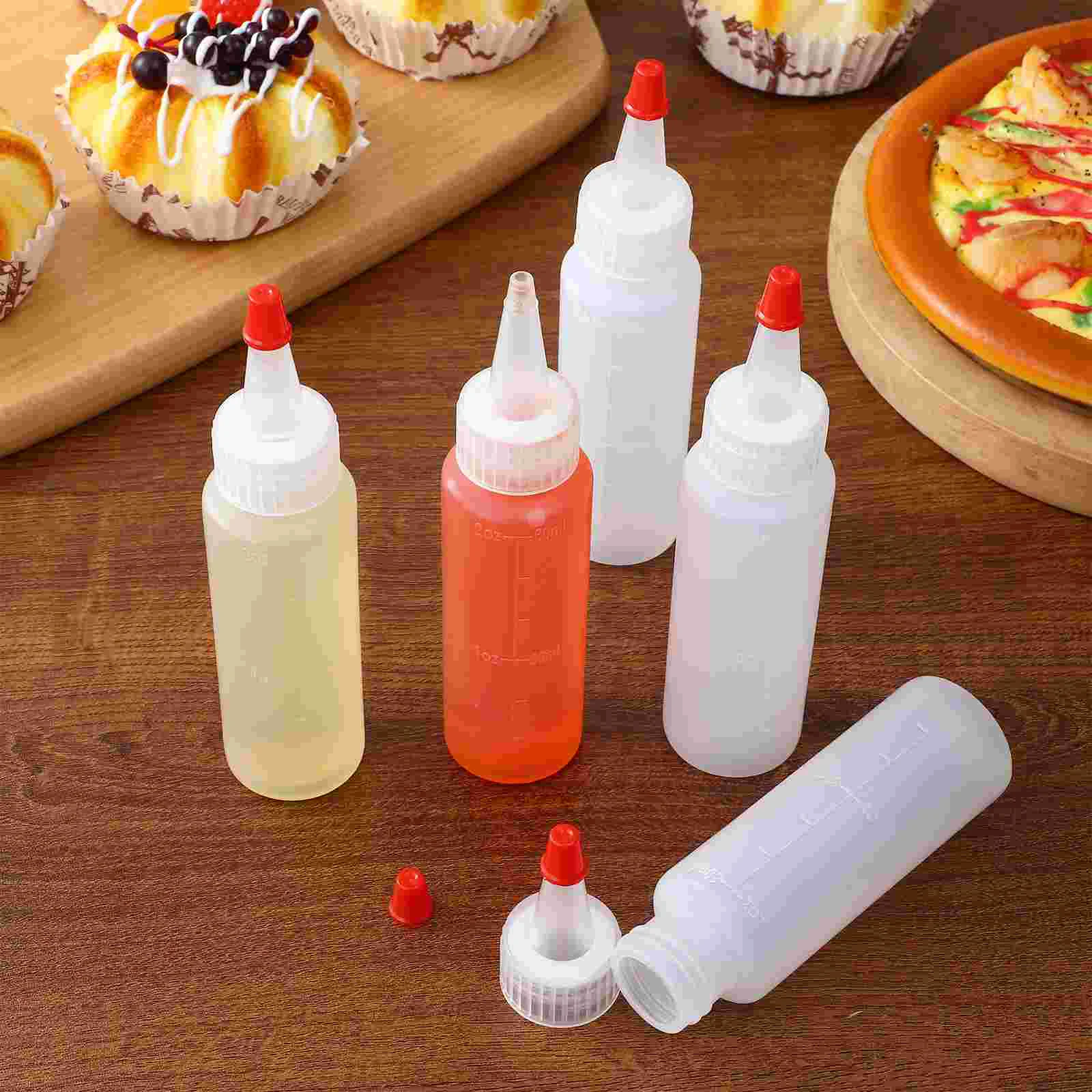 

Squeeze Funnels Dispensing Condiment Plastic Nozzles Sauce Ketchup