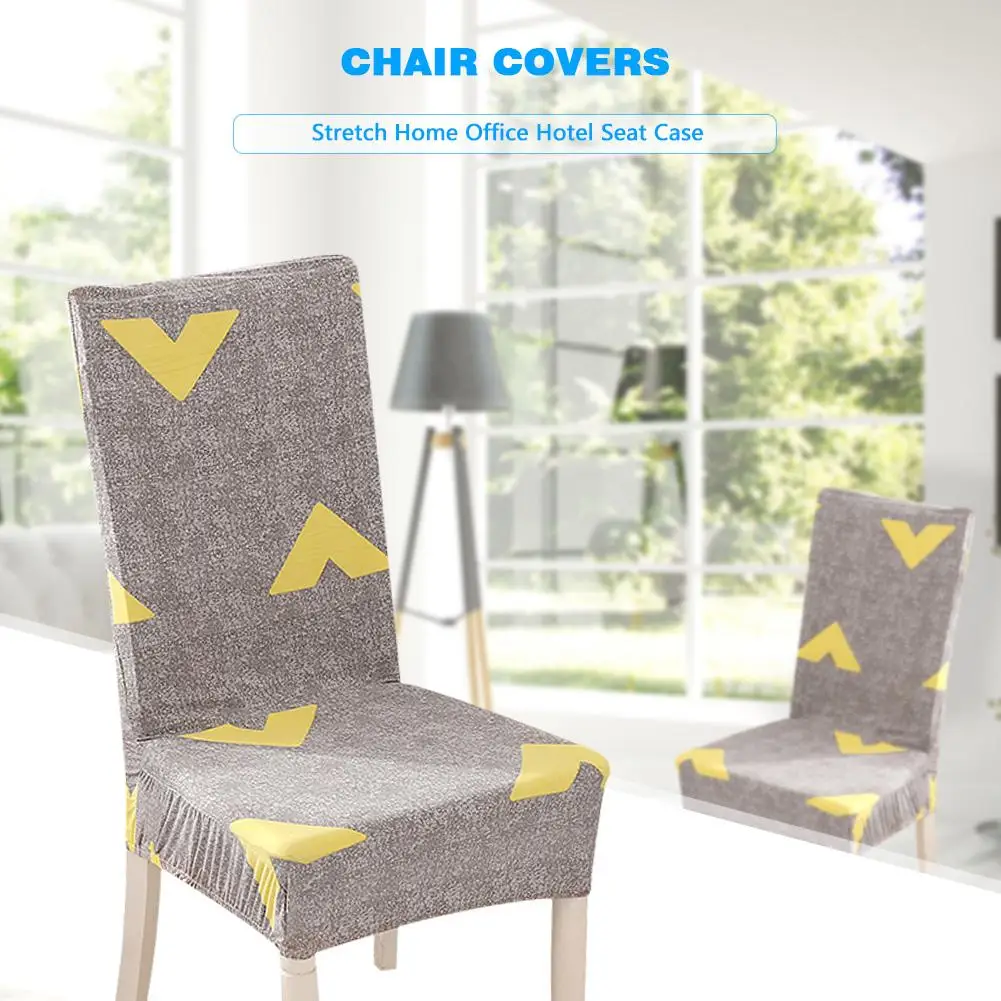

Горячая Распродажа чехол для стула, многофункциональный чехол для стула желто-серого цвета из спандекса, чехол для стула, чехол для гостини...