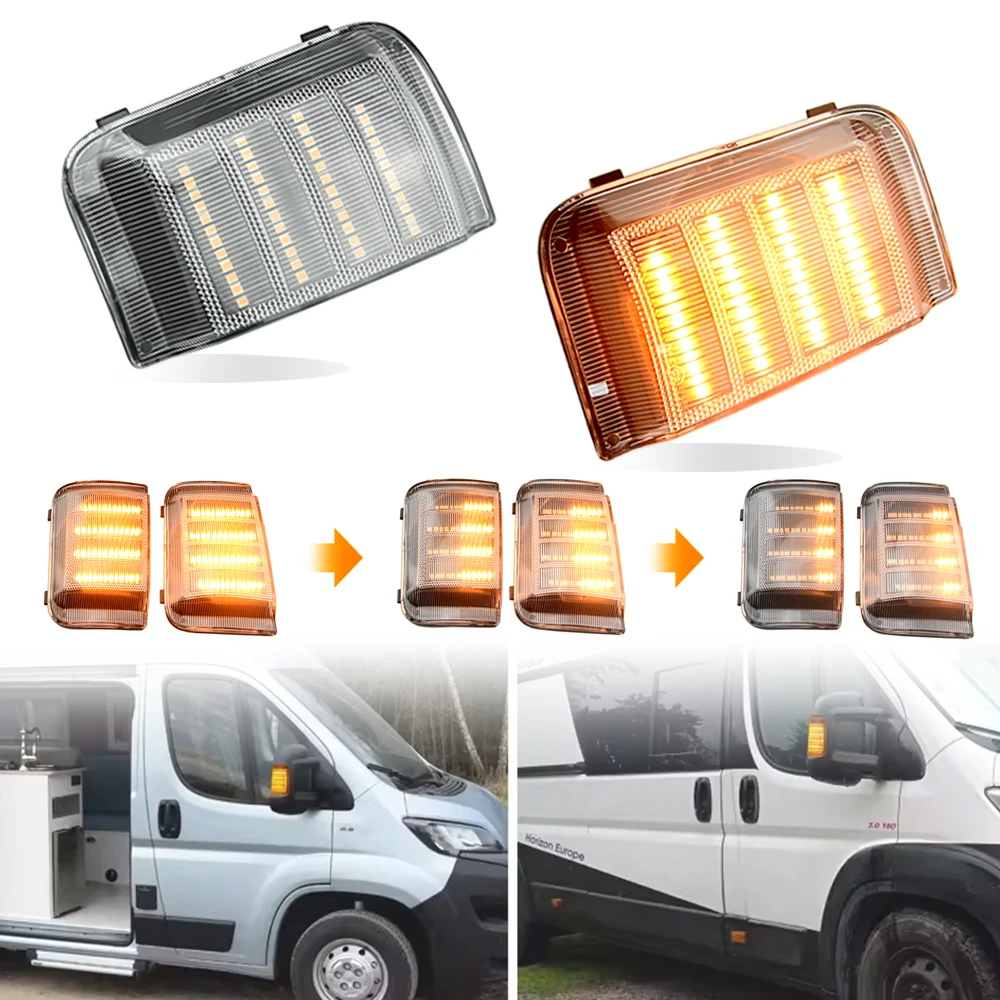 

2 шт. динамическое зеркало, светодиодный поворотник для Peugeot Boxer Fiat Ducato Citroen, перемычка, реле Ram Promaster, автомобильные аксессуары