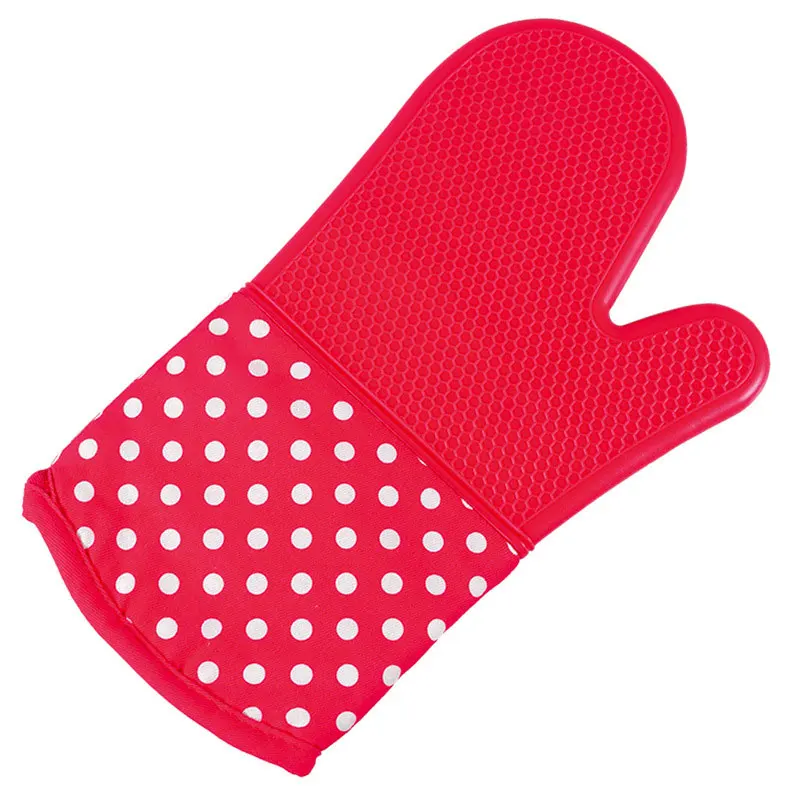 Silicone Heat Resistant Gloves Cooking BBQ Silicone Kitchen Microwave Gloves Oven Gloves Household Heat Resistant Gloves Single