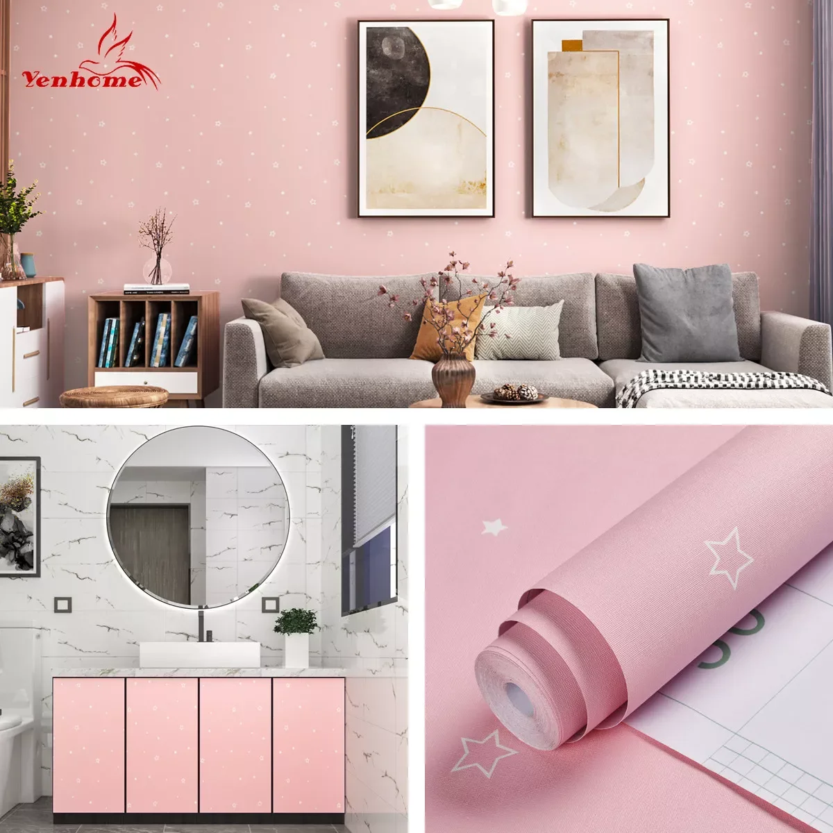 

Boy Girl Colorful Stars Wallpaper Child Bedroom Decor Self Adhesive Eco-friendly Furniture Wall Stickers Kids Mural Cartoon