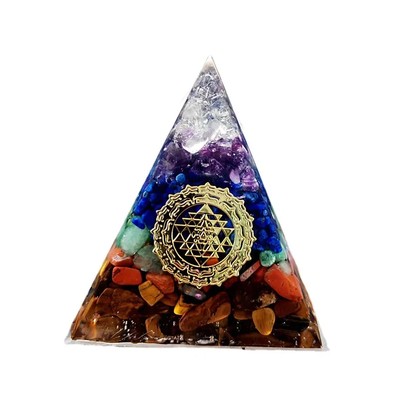 Натуральная Кристаллическая Пирамида Смола Гранат Весна Медь Оген