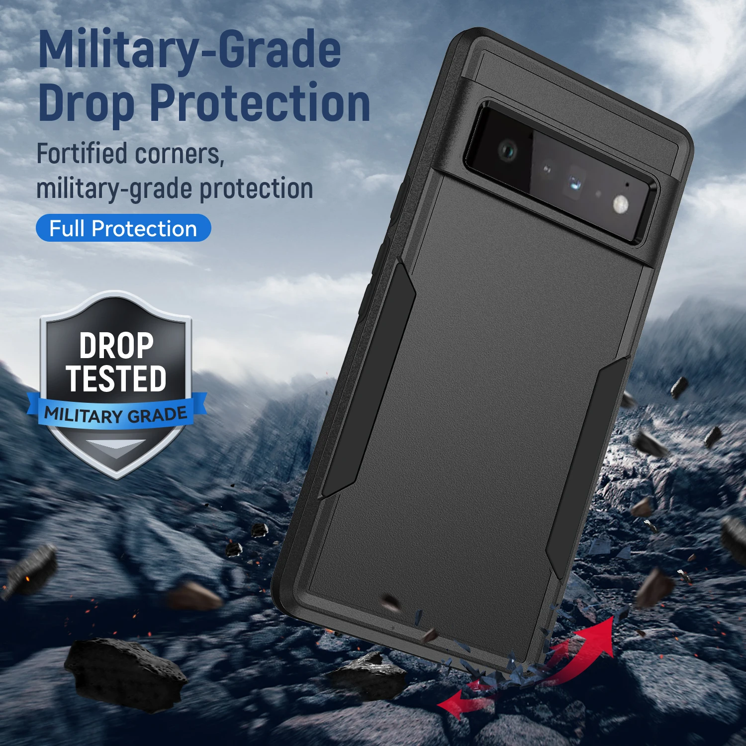 

Duty Rugged Armor Shockproof Case For Google Pixel 7 6 Pro 6A Soft TPU Hard Plastic Protective Back Cover Cqoue Fundas