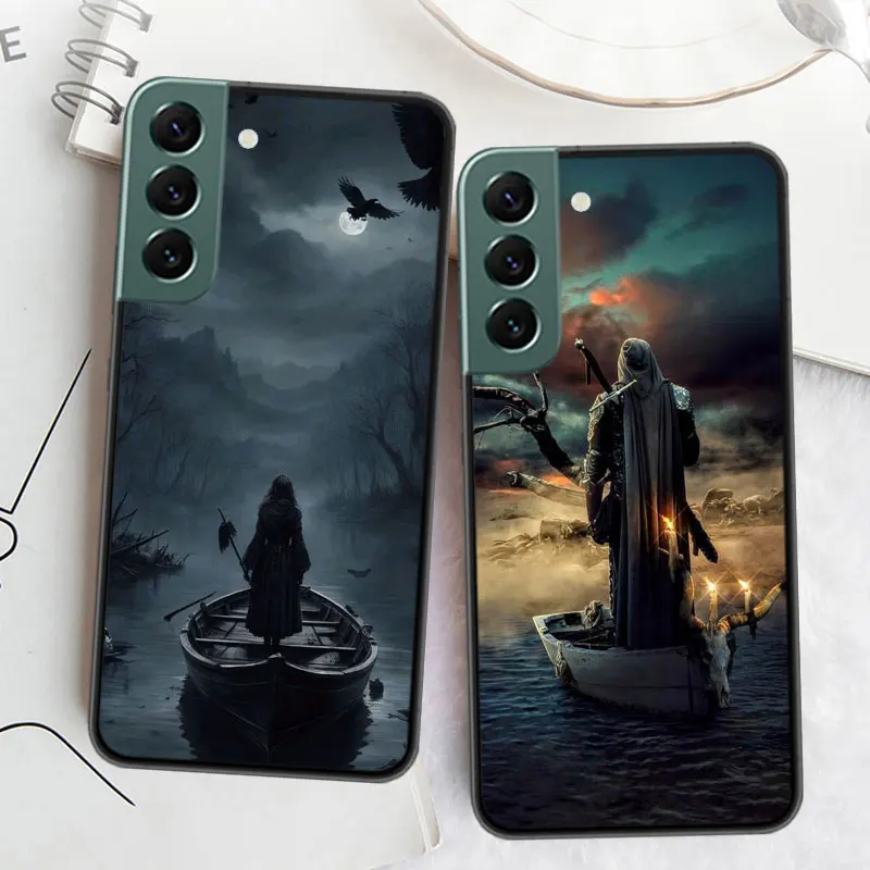 Телефон Hell Styx Ferryman для Samsung Galaxy S24 S22 Ultra S21 Plus S20 S23 FE Чехол S10 5G S10E S9 Силиконовый
